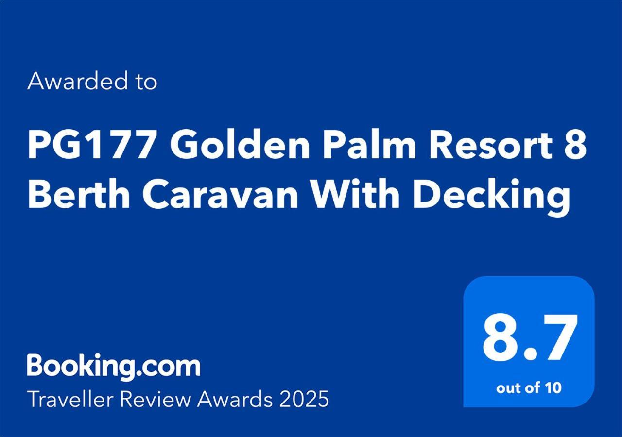 Pg177 Golden Palm Resort 8 Berth Caravan With Decking Chapel St. Leonards Exterior foto